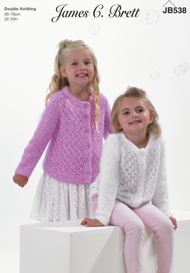 Jb538 Cardigans In Bubbalicious 22-30 Inches Wool Available Also