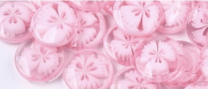 Pink Clear Buttons