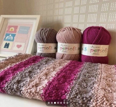 Beautiful Aran Blanket Knitting Kit