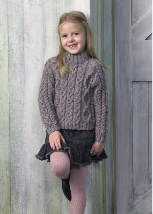 Beautiful Aran Girl Pattern 22-30 Inches