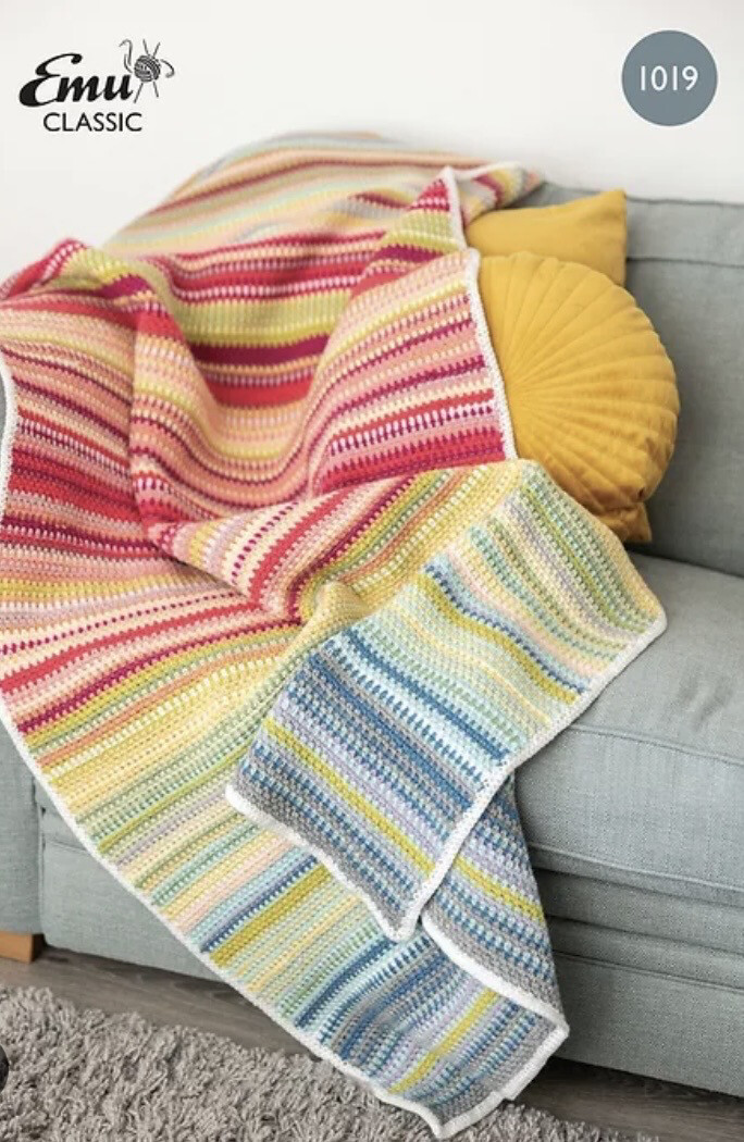 Emu 1019 Dk Crochet Blanket Pattern