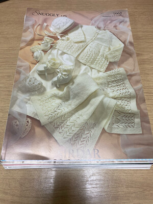 Sirdar Knitting Kit In White 4ply Prem To 6months