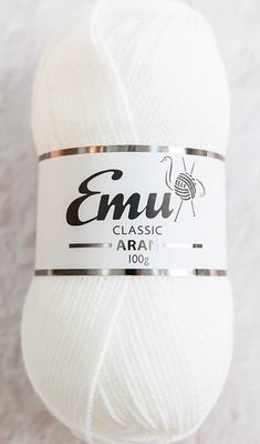 Emu Aran In White 100 Gram Ball