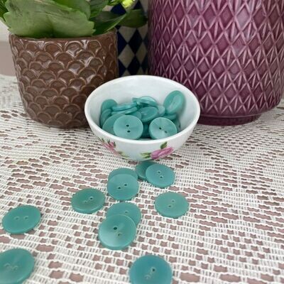 Turkos platt knapp 18mm