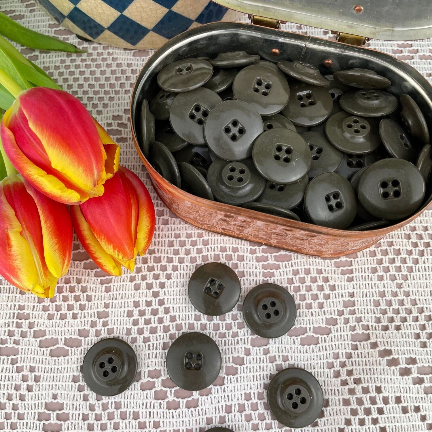 Militärgrön knapp 23mm