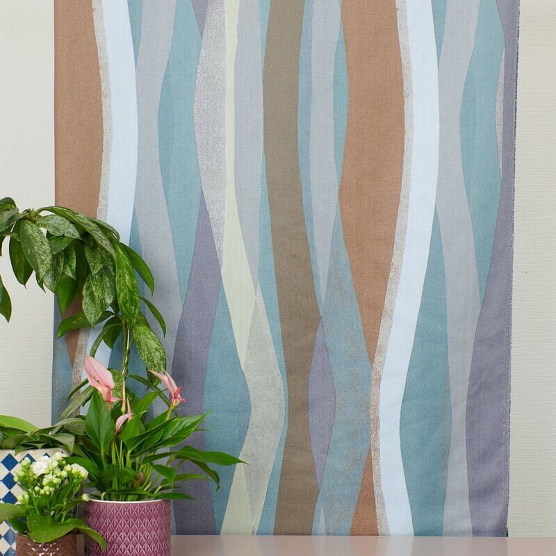 Wavy stripes, Turkos & brun