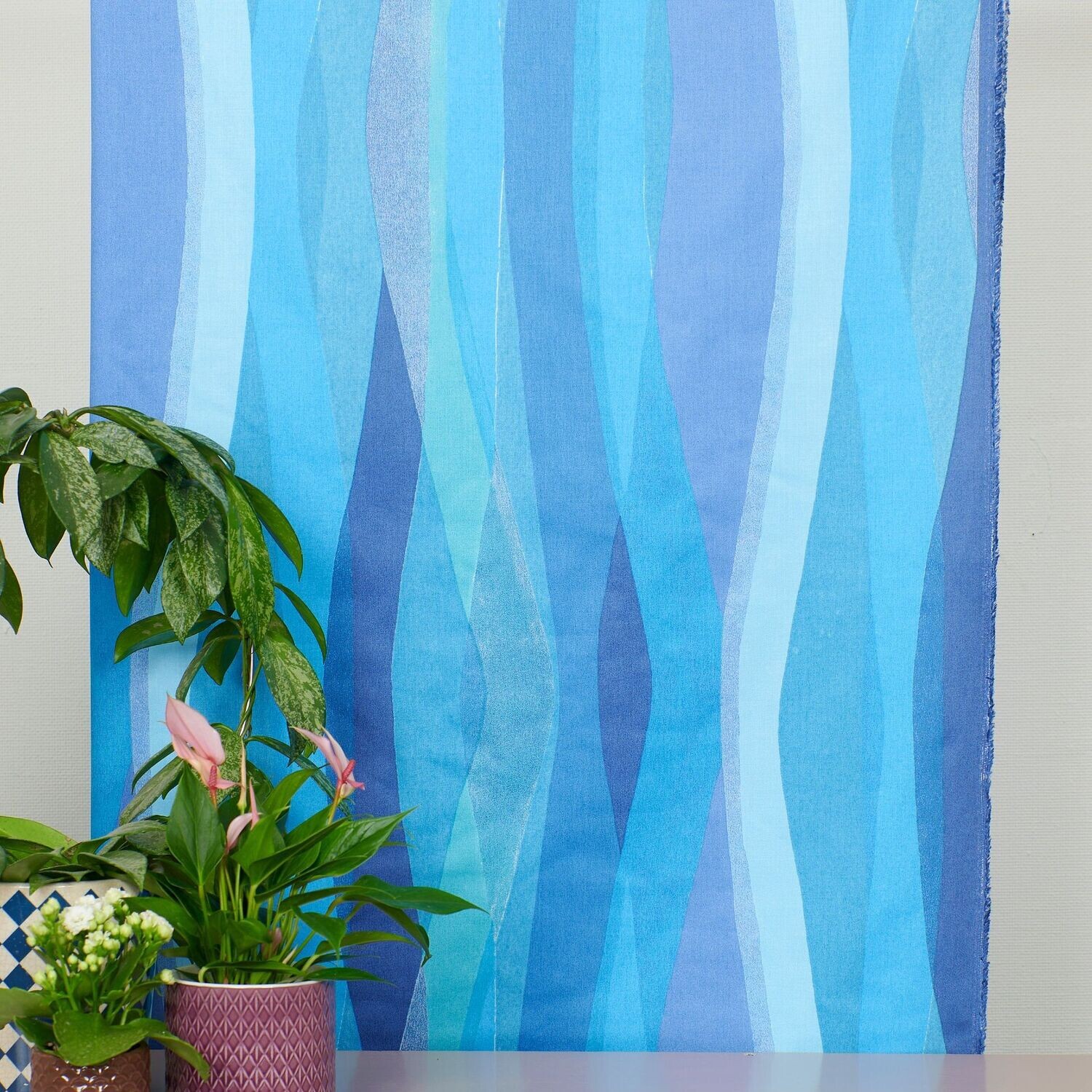 Wavy stripes, Turkos & Blå