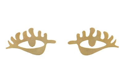 "Eye" Earrings (Goldplated brass) (Large)