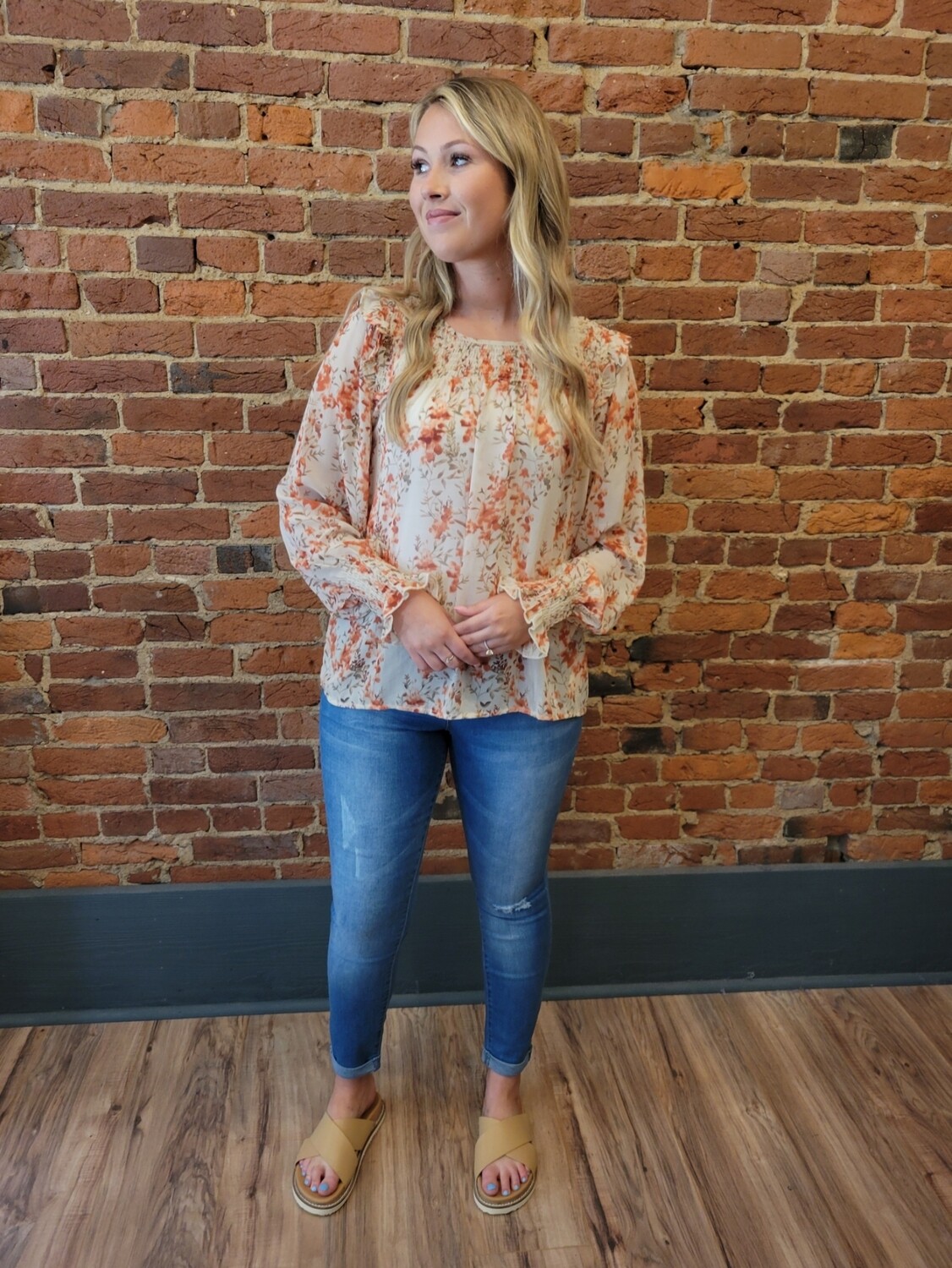 FALL FLORAL BLOUSE