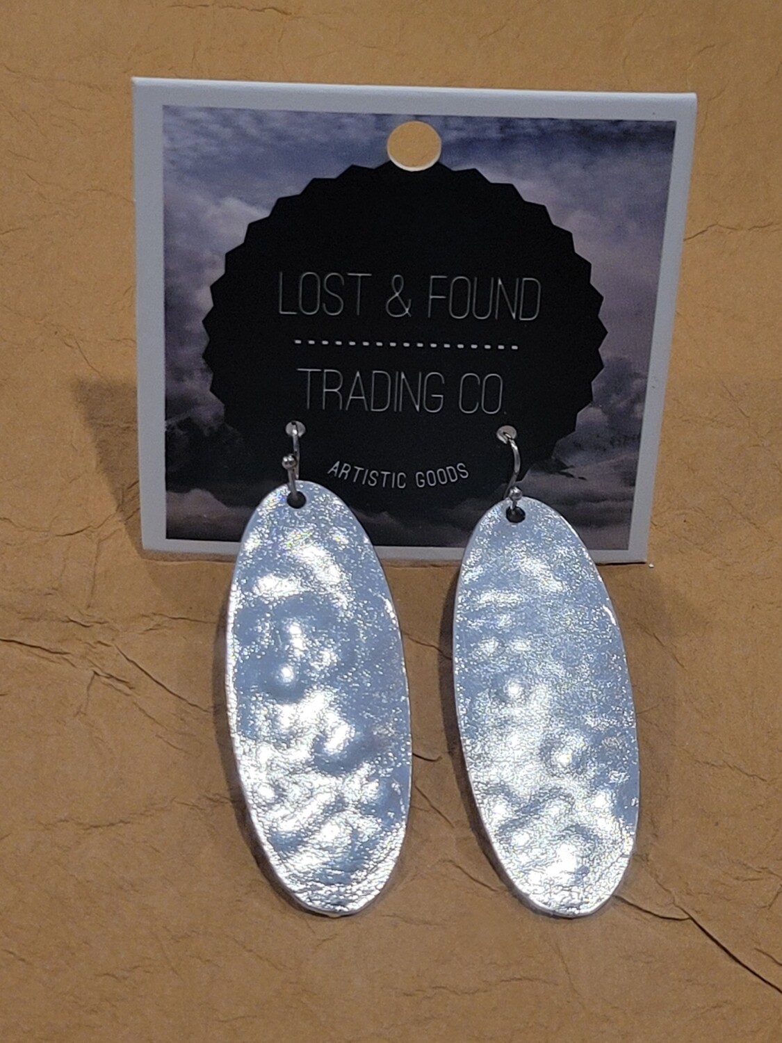 SILVER HAMMERED EARRINGS