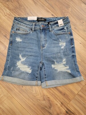 JUDY BLUE DESTROYED SHORTS
