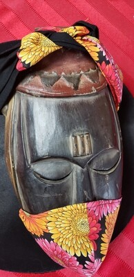 Flowers with Black Mask and Hairband combo