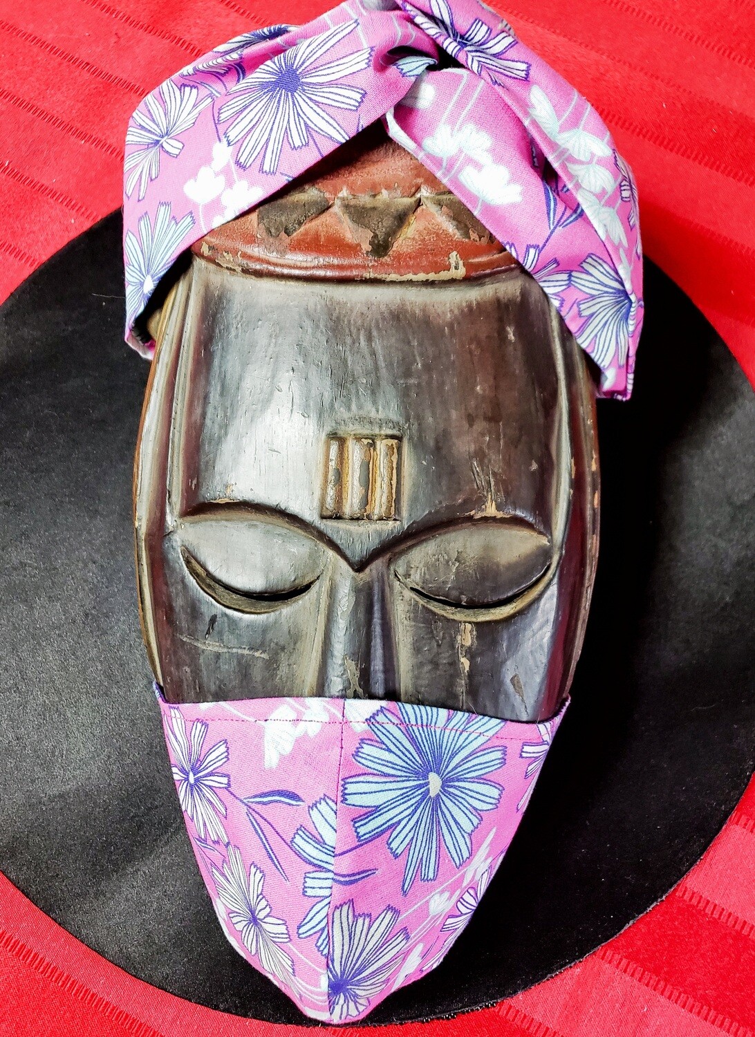 Purple Design Mask and Hairband Combo