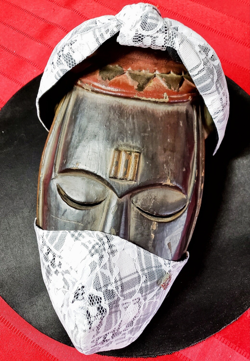 Grey Lace Mask and Hairband