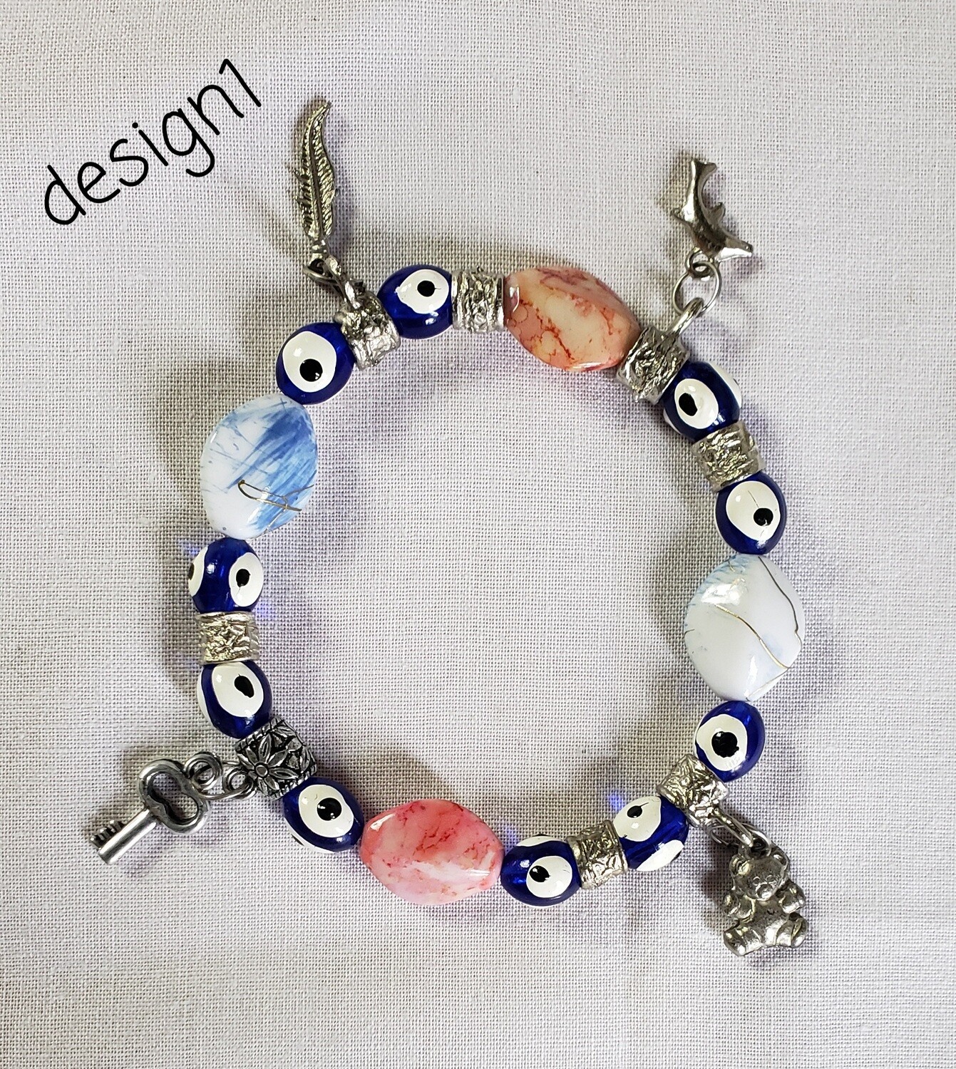 Charm Bracelets w/evil eye, DESIGN: Style1