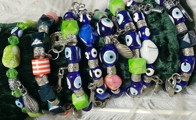 Charm Bracelets w/evil eye