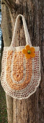 Crochet Handbag with felt