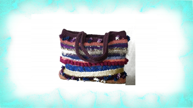 Multi Color Soft Fluffy Yarn Handbag
