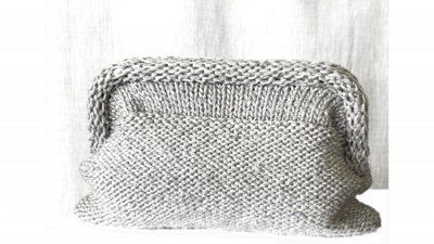Sequined Yarn Clutch