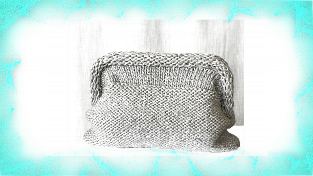 Sequined Yarn Clutch