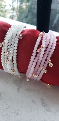 Zirconia with beads bracelet