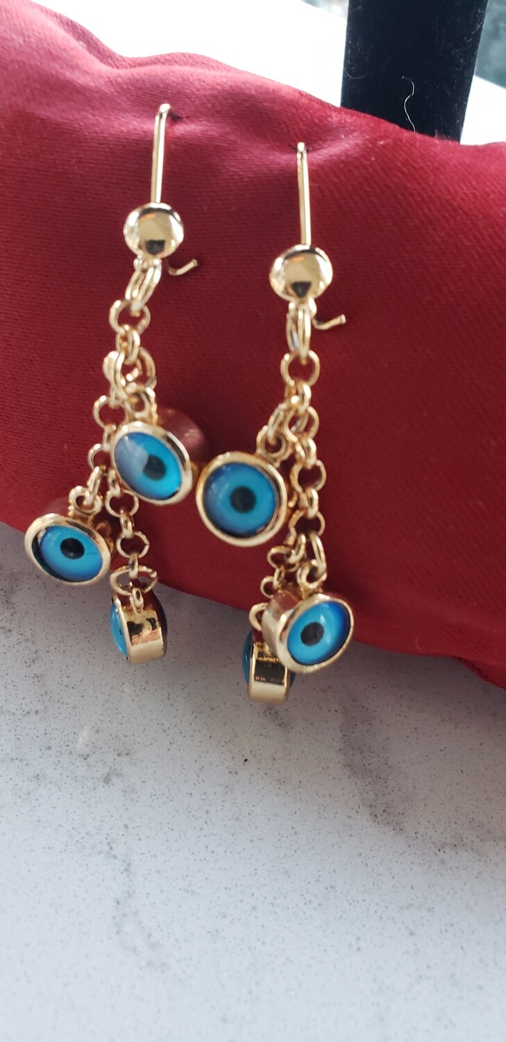 Big Glass Evil Eye Earring