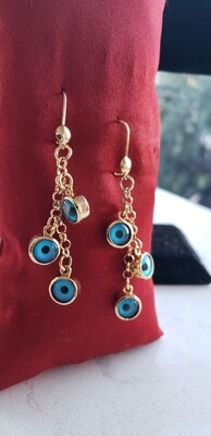 Big Glass Evil Eye Earring