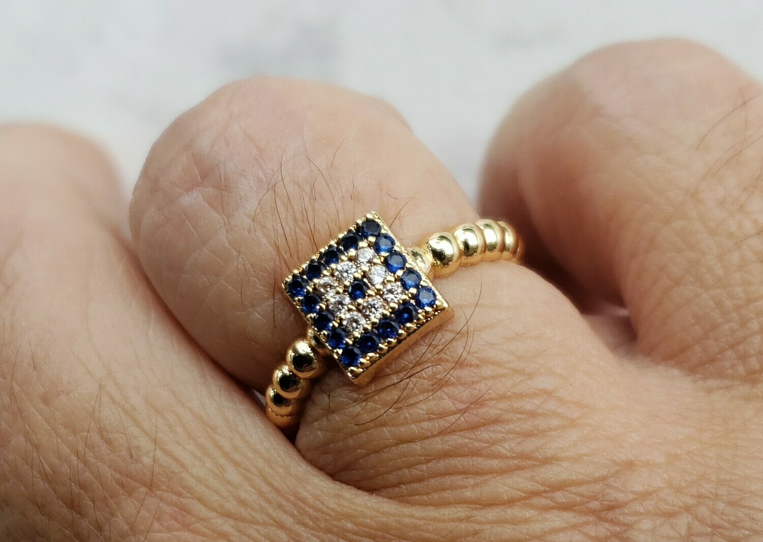 Zirconia Evil Eye Ring