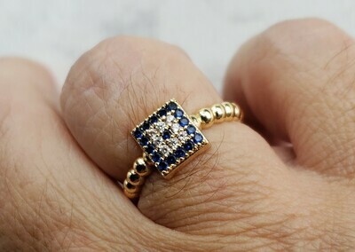 Zirconia Evil Eye Ring