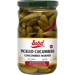 Sadaf Pickled Cucumbers Spicy with Dill 24 oz