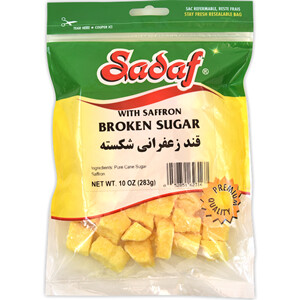 Sadaf Sugar Broken with Saffron 10 oz.