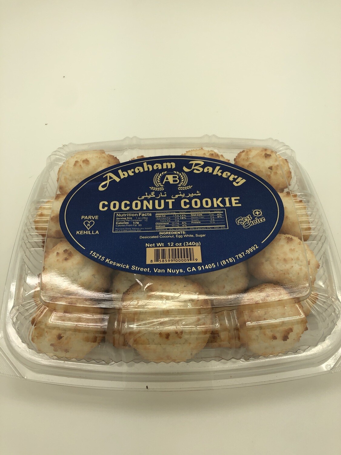 Abraham  Bakery Coconut Cookies 12 once