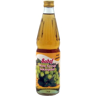 Sadaf Mint Syrup ( Sekanjebin )- 17 oz