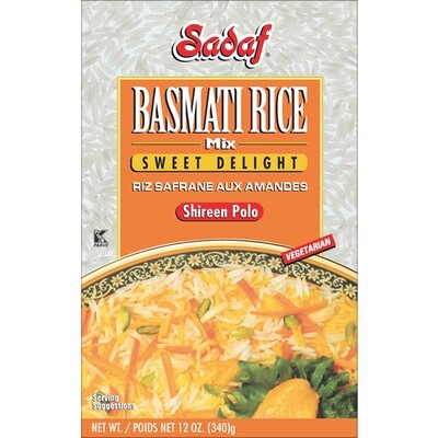Sadaf Basmati Rice Mix Sweet Delight | Shireen Polo - 12 oz.