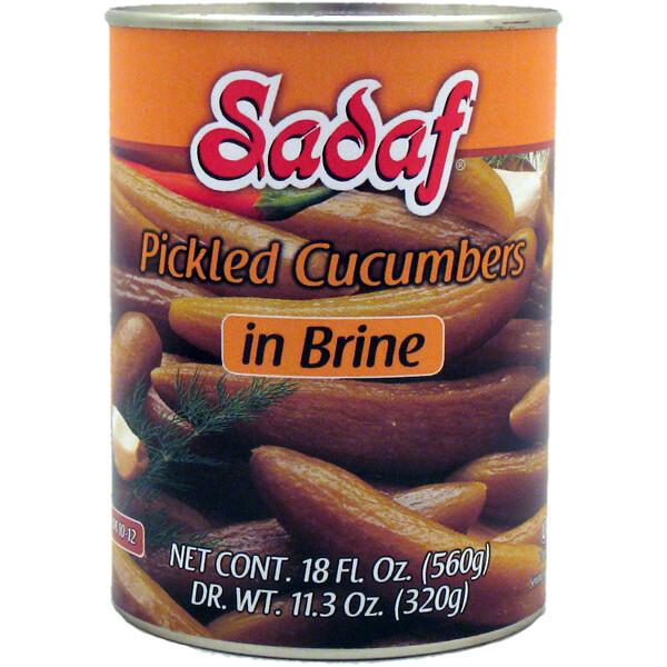 Sadaf Pickled Cucumbers in Brine Medium 19 oz