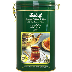 Sadaf Special Blend Tea with Cardamom Flavor | Loose Leaf Tin - 16 oz.