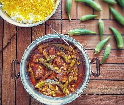 Shahs Okra Stew (Bamieh)