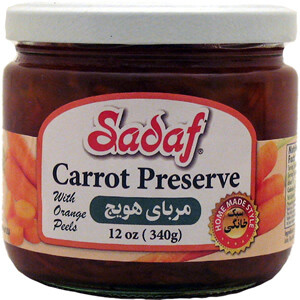 Sadaf Carrot Preserve with Orange Peels 12 oz. Sadaf Carrot Preserve with Orange Peels 12 oz.