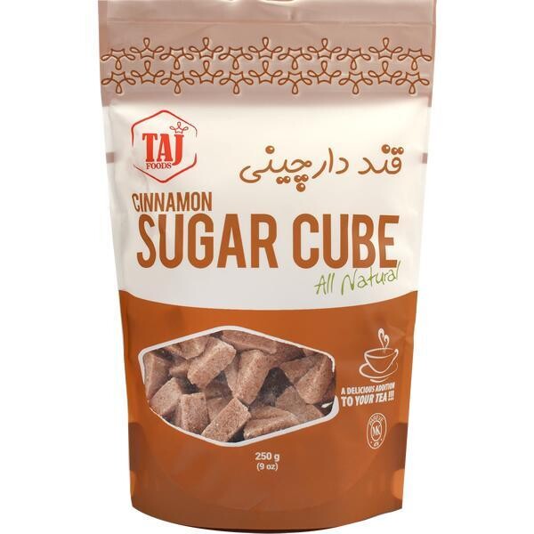 TAJ Sugar Cubes with Cinnamon - All Natural 9 oz