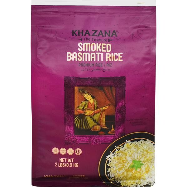 Khazana Smoked Basmati Rice 2 lbs Khazana Smoked Basmati Rice 2 lbs