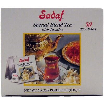 Sadaf Special Blend Tea with Jasmine | Foil Tea Bags - 50 count