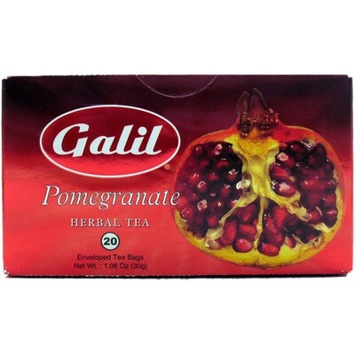 Galil Pomegranate Herbal Tea 20 Tea Bags 1.41 oz.