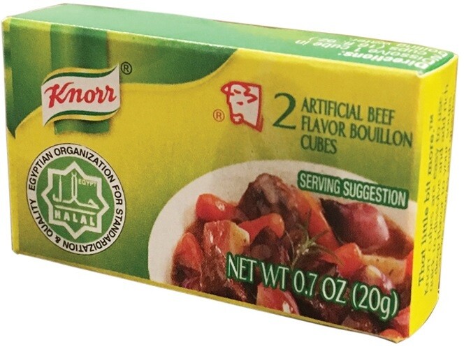 KNORR BEEF BOUILLON HALAL 2 CUBES 20GR