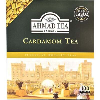 Ahmad Cardamom Tea 100 Tagged Tea Bags