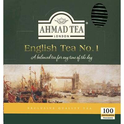 Ahmad English Tea No. 1 100 Tea Bags (Enveloped)