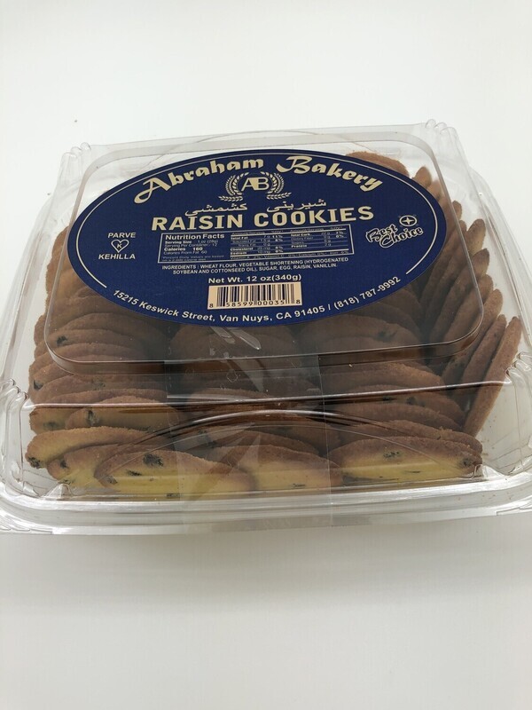 Abraham Bakery Raisin Cookie 12 once