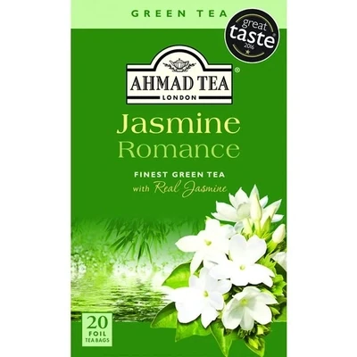 Ahmad Jasmine Romance Finest Green Tea with real Jasmin 20 Foil T/B