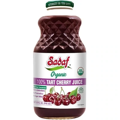 Sadaf Organic 100% Tart Cherry Juice | Not from Concentrate - 32 oz