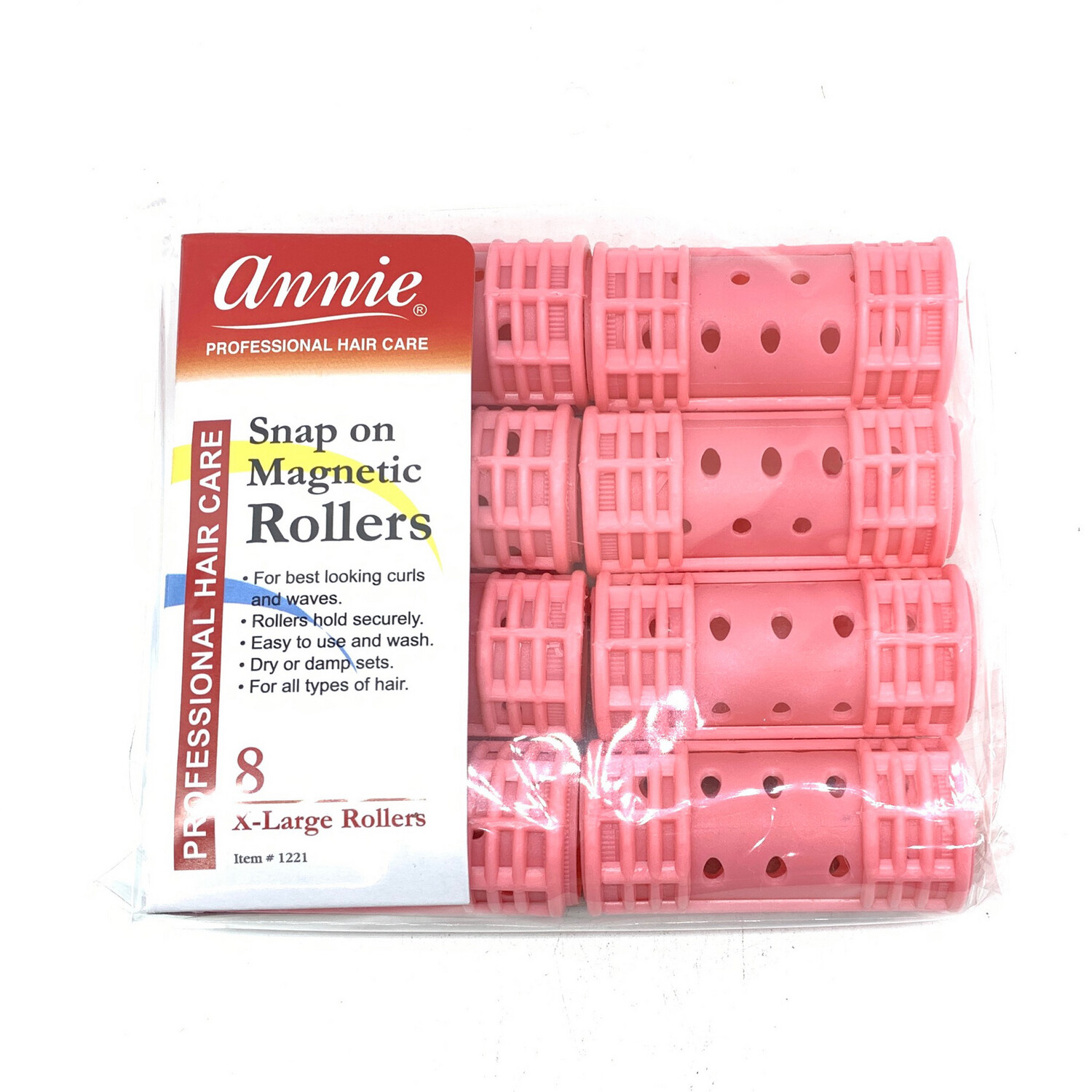 Annie Snap On Rollers X-lg Pink