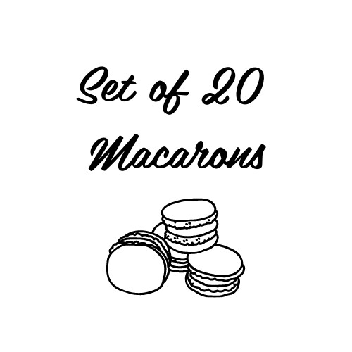 Set of 20 Macarons